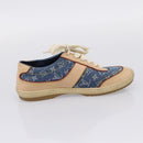 LOUIS VUITTON Monogram Denim Sneakers 34 1/2 Blue LV Auth ka6657-4