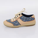 LOUIS VUITTON Monogram Denim Sneakers 34 1/2 Blue LV Auth ka6657-5