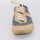 LOUIS VUITTON Monogram Denim Sneakers 34 1/2 Blue LV Auth ka6657-6