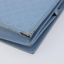 GUCCI Micro GG Canvas Guccissima Shoulder Wallet Leather Blue 466507 Auth ka6660-10
