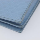 GUCCI Micro GG Canvas Guccissima Shoulder Wallet Leather Blue 466507 Auth ka6660-17
