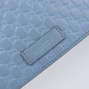 GUCCI Micro GG Canvas Guccissima Shoulder Wallet Leather Blue 466507 Auth ka6660-18