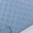 GUCCI Micro GG Canvas Guccissima Shoulder Wallet Leather Blue 466507 Auth ka6660-19