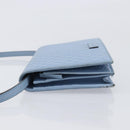 GUCCI Micro GG Canvas Guccissima Shoulder Wallet Leather Blue 466507 Auth ka6660-4