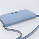 GUCCI Micro GG Canvas Guccissima Shoulder Wallet Leather Blue 466507 Auth ka6660-6