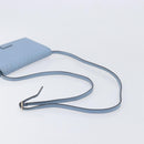 GUCCI Micro GG Canvas Guccissima Shoulder Wallet Leather Blue 466507 Auth ka6660-7