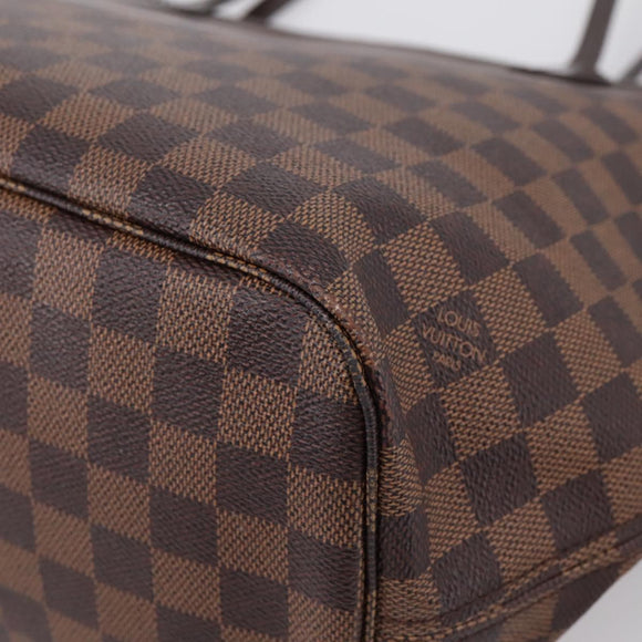 LOUIS VUITTON Damier Ebene Neverfull MM Tote Bag N51105 LV Auth ka6661V