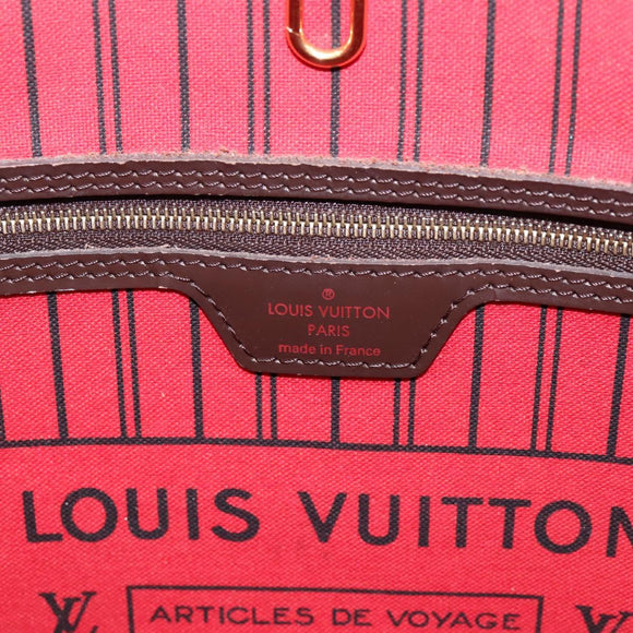 LOUIS VUITTON Damier Ebene Neverfull MM Tote Bag N51105 LV Auth ka6661V
