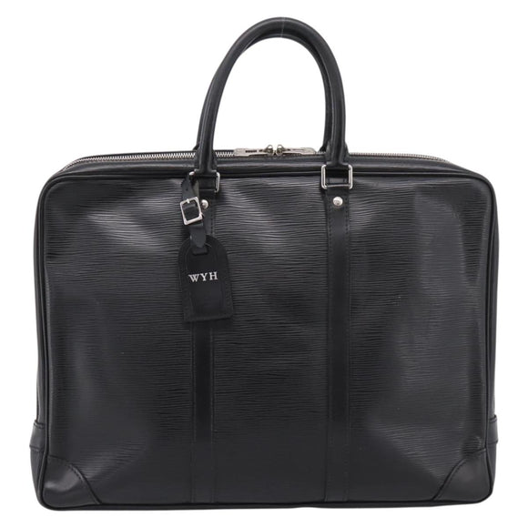 LOUIS VUITTON Epi Porte Documents Voyage Business Bag Black M54472 Auth ka6662