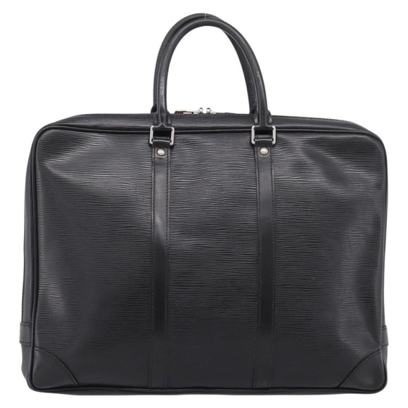 LOUIS VUITTON Epi Porte Documents Voyage Business Bag Black M54472 Auth ka6662