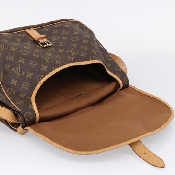 LOUIS VUITTON Monogram Saumur 35 Shoulder Bag M42254 LV Auth ka6664