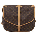 LOUIS VUITTON Monogram Saumur 35 Shoulder Bag M42254 LV Auth ka6664-13