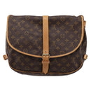 LOUIS VUITTON Monogram Saumur 35 Shoulder Bag M42254 LV Auth ka6664-3