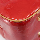 LOUIS VUITTON Monogram Vernis Sutton Hand Bag Red M91080 LV Auth ka6666-13