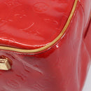 LOUIS VUITTON Monogram Vernis Sutton Hand Bag Red M91080 LV Auth ka6666-17