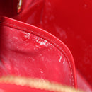 LOUIS VUITTON Monogram Vernis Sutton Hand Bag Red M91080 LV Auth ka6666-11