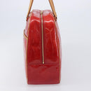 LOUIS VUITTON Monogram Vernis Sutton Hand Bag Red M91080 LV Auth ka6666-4