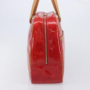 LOUIS VUITTON Monogram Vernis Sutton Hand Bag Red M91080 LV Auth ka6666-5