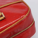 LOUIS VUITTON Monogram Vernis Sutton Hand Bag Red M91080 LV Auth ka6666-7