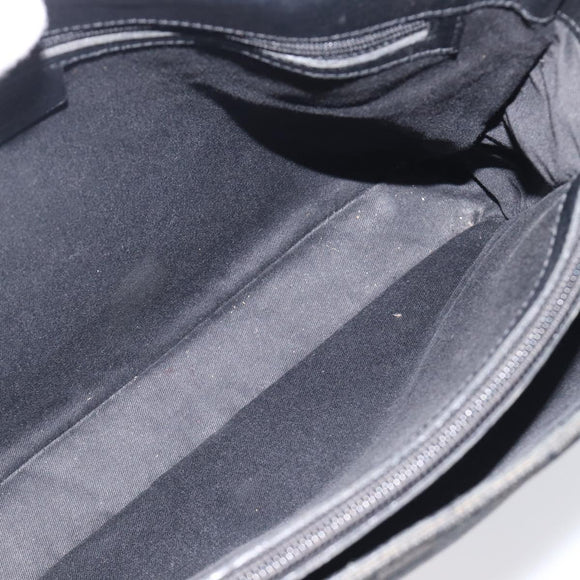 GUCCI GG Canvas Bamboo Hand Bag Black 112526 Auth ka6667