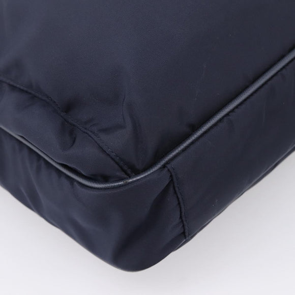 PRADA Shoulder Bag Nylon Navy Silver Auth ka6668A
