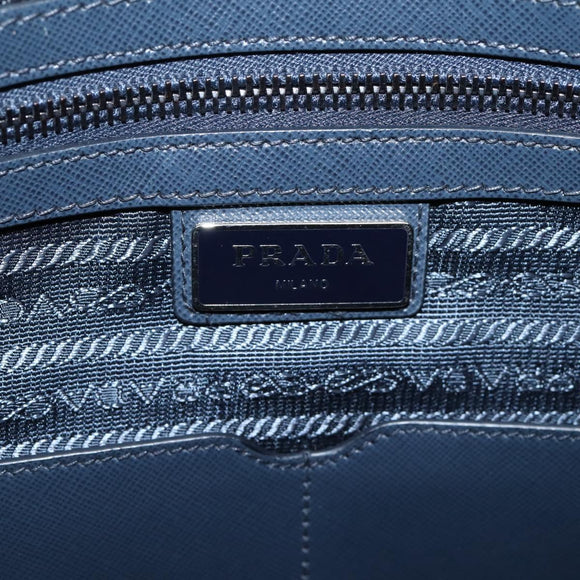 PRADA Shoulder Bag Nylon Navy Silver Auth ka6668A