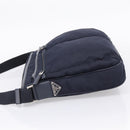 PRADA Shoulder Bag Nylon Navy Silver Auth ka6668A-4