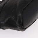 GIVENCHY Hand Bag Leather 2way Black Gold Auth ka667-10