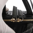 GIVENCHY Hand Bag Leather 2way Black Gold Auth ka667-18