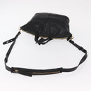 GIVENCHY Hand Bag Leather 2way Black Gold Auth ka667-9