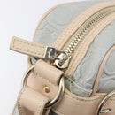 Salvatore Ferragamo Gancini Shoulder Bag PVC Leather Light Blue Gold Auth ka6670-21