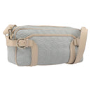 Salvatore Ferragamo Gancini Shoulder Bag PVC Leather Light Blue Gold Auth ka6670-1