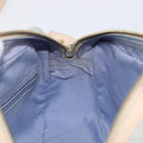 Salvatore Ferragamo Gancini Shoulder Bag PVC Leather Light Blue Gold Auth ka6670-22