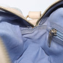 Salvatore Ferragamo Gancini Shoulder Bag PVC Leather Light Blue Gold Auth ka6670-23