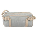 Salvatore Ferragamo Gancini Shoulder Bag PVC Leather Light Blue Gold Auth ka6670-13