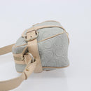 Salvatore Ferragamo Gancini Shoulder Bag PVC Leather Light Blue Gold Auth ka6670-4