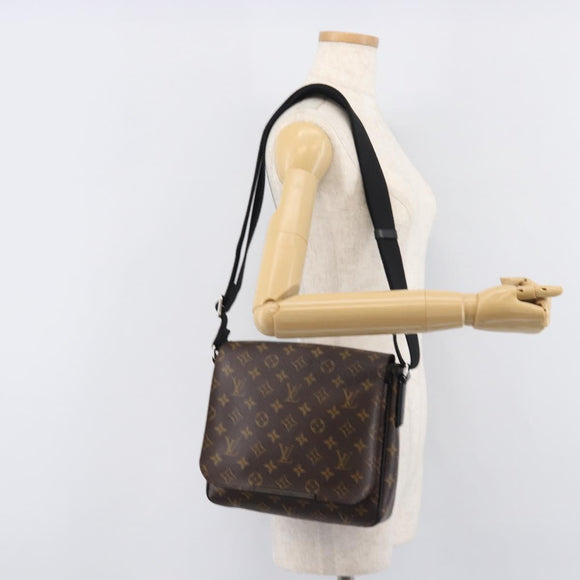 LOUIS VUITTON Monogram Macassar District PM Shoulder Bag M40935 LV Auth ka6671A