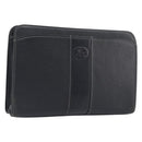 Burberrys Clutch Bag Leather Black Silver Auth ka6672-1