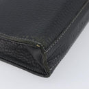 Burberrys Clutch Bag Leather Black Silver Auth ka6672-10