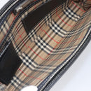Burberrys Clutch Bag Leather Black Silver Auth ka6672-17