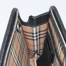 Burberrys Clutch Bag Leather Black Silver Auth ka6672-19