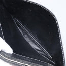 Burberrys Clutch Bag Leather Black Silver Auth ka6672-21