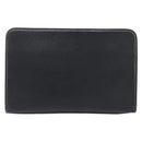 Burberrys Clutch Bag Leather Black Silver Auth ka6672-3