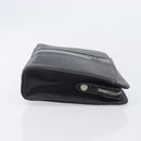 Burberrys Clutch Bag Leather Black Silver Auth ka6672-4