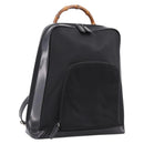 GUCCI Bamboo Shoulder Bag Nylon Black 003 2058 0059 5 Auth ka6673-1