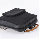 GUCCI Bamboo Shoulder Bag Nylon Black 003 2058 0059 5 Auth ka6673-6