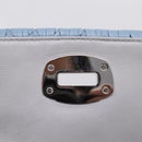 Miu Miu Matelasse Shoulder Bag Leather Light Blue Silver Auth ka6674M-20