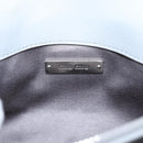 Miu Miu Matelasse Shoulder Bag Leather Light Blue Silver Auth ka6674M-21