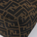 FENDI Zucca Canvas Mamma Baguette Shoulder Bag Black Silver Auth ka6675A-10