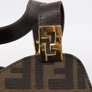 FENDI Zucca Canvas Hand Bag Black Gold Tone Auth ka6679V-8
